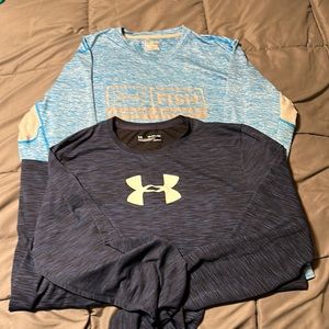 Used lot of 2 long sleeve Under Armour shirt’s.